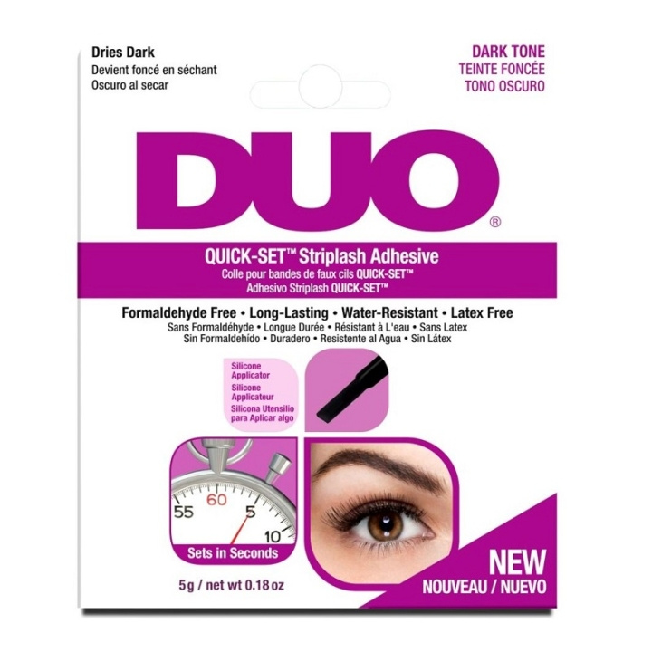 Ardell DUO Quick-Set Brush-on Lash Adhesive Dark 5g i gruppen HELSE OG SKJØNNHET / Makeup / Øyne og øyebryn / Løsvipper hos TP E-commerce Nordic AB (C05662)