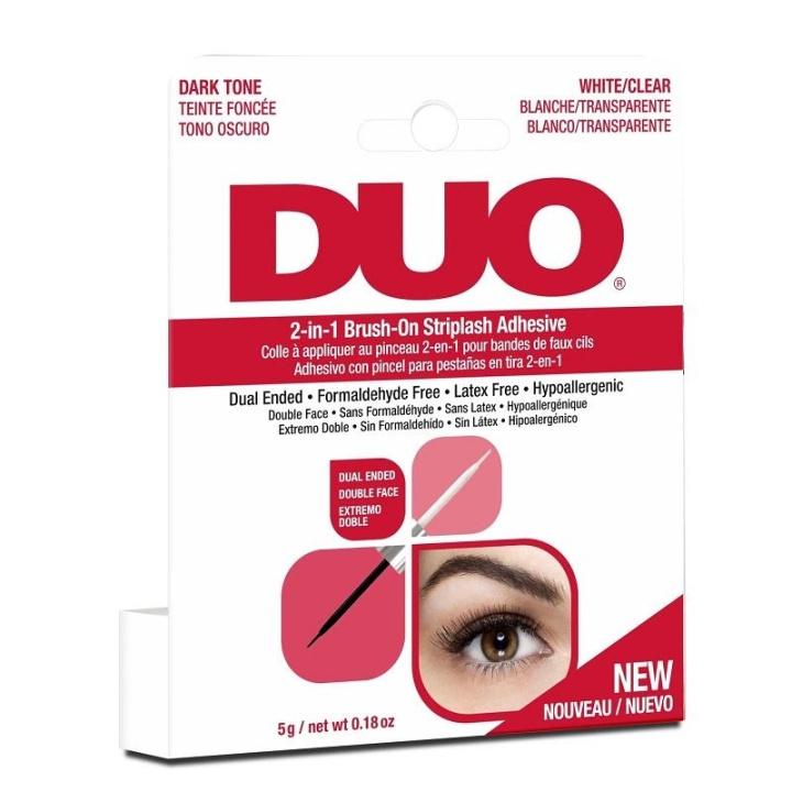 Ardell DUO 2-In-1 Brush-On Lash Adhesive Dark/Clear 5g i gruppen HELSE OG SKJØNNHET / Makeup / Øyne og øyebryn / Løsvipper hos TP E-commerce Nordic AB (C05664)