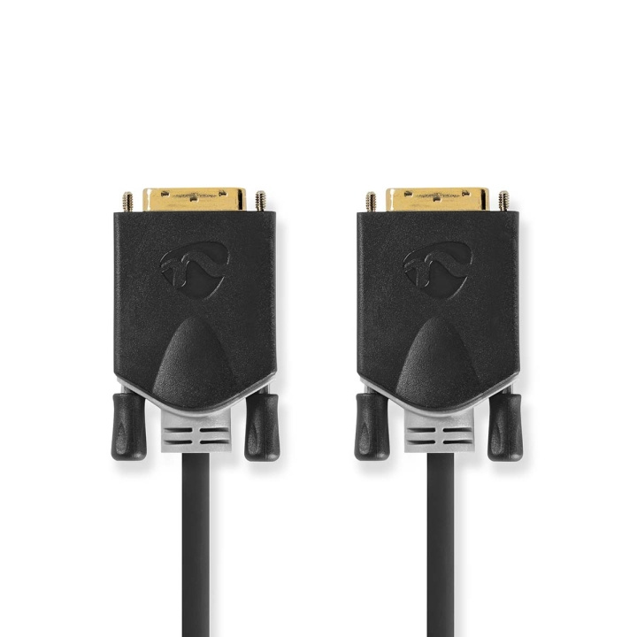 DVI-kabel | DVI-D 24+1-Pin Han | DVI-D 24+1-Pin Han | 2560x1600 | Gull belagt | 2.00 m | PVC | Antrasitt | Blister i gruppen Datautstyr / Kabler og adaptere / DVI / Kabler hos TP E-commerce Nordic AB (C06056)