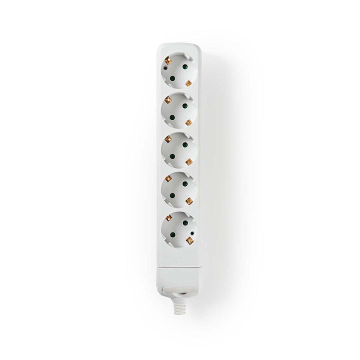 Nedis Extension Socket | Jordet kontakt / Type F (CEE 7/7) | 5-veis | 3680 W | 16 A | Type av jording: Sidekontakter | 230 V AC 50/60 Hz | Uttaksvinkel: 45 ° | Ingen Kabel Inkludert | Hvit i gruppen HJEM, HUS OG HAGE / El og belysning / Grenuttak hos TP E-commerce Nordic AB (C06240)