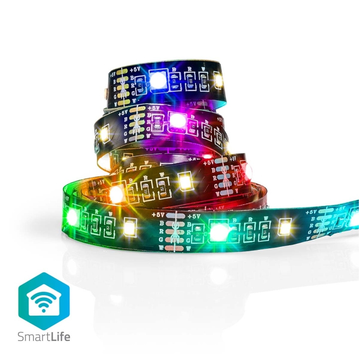Nedis SmartLife LED-Stripe | Bluetooth® | RGB / Varm Hvit | SMD | 2.00 m | IP20 | 2700 K | 380 lm | Android™ / IOS i gruppen HJEM, HUS OG HAGE / Smarthus / Smart belysning hos TP E-commerce Nordic AB (C06325)