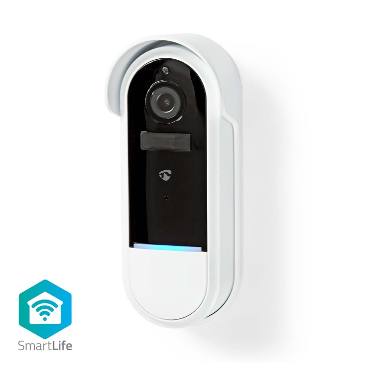 Nedis SmartLife Video Dør Telefon | Wi-Fi | Batteri drevet / Omformer | Full HD 1080p | Cloud Storage (valgfritt) / microSD (ikke inkludert) | IP54 | Med bevegelses sensor | Nattsyn | Hvit i gruppen HJEM, HUS OG HAGE / Alarm, Sikkerhet og overvåking / Dørklokker hos TP E-commerce Nordic AB (C06334)