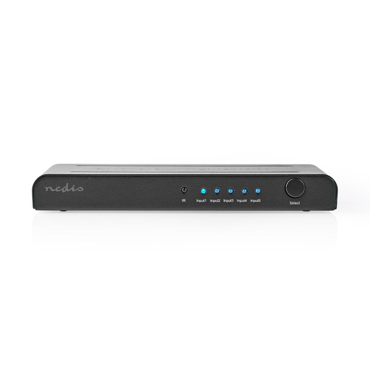 Nedis HDMI ™ Switch | 5-Port port(s) | 5x HDMI™ Inngang | 1x HDMI ™ -utgang | 4K@60Hz | 18 Gbps | Fjernstyrtkontrolert | Metall | Antrasitt i gruppen Elektronikk / Kabler og adaptere / HDMI / Adaptere hos TP E-commerce Nordic AB (C06363)