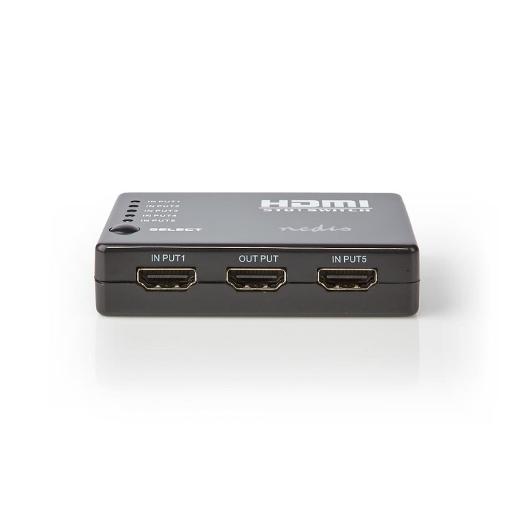 Nedis HDMI ™ Switch | 5-Port port(s) | 5x HDMI™ Inngang | 1x HDMI ™ -utgang | 1080p | 3.4 Gbps | ABS | Sort i gruppen Elektronikk / Kabler og adaptere / HDMI / Adaptere hos TP E-commerce Nordic AB (C06367)