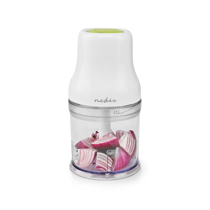 Nedis Mathakker | 200 W | 0.5 l | Plast | 1-girinnstilling | Hvit i gruppen HJEM, HUS OG HAGE / Husholdningsapparater / Matprosessorer og kjøkkenassistenter / Kjøkkenassistenter og tilbehør hos TP E-commerce Nordic AB (C06425)