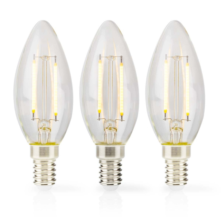 Nedis LED lyspære E14 | Lyshvit | 2 W | 250 lm | 2700 K | Varm Hvit | Retro Style | 3 stk. | Klart i gruppen Elektronikk / Lys / LED-lys hos TP E-commerce Nordic AB (C06528)