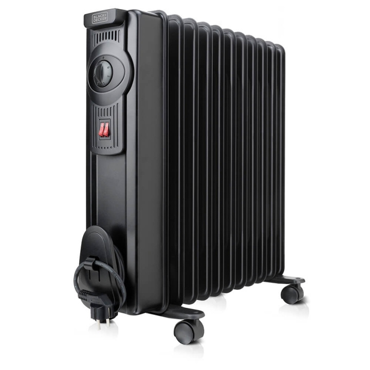 BLACK+DECKER Oil Heater 2000W Black i gruppen HJEM, HUS OG HAGE / Vifter og klimaprodukter / Panelovner hos TP E-commerce Nordic AB (C06611)