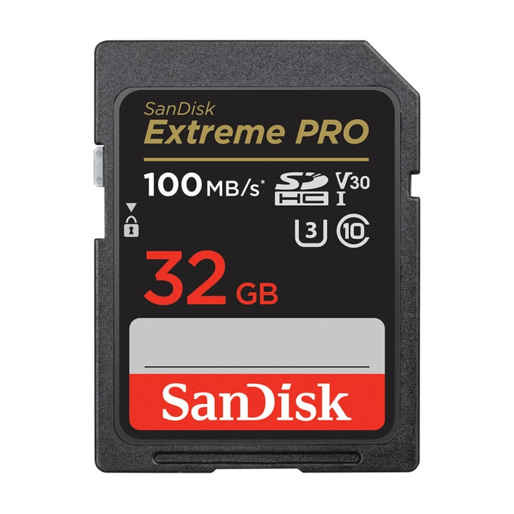 SanDisk SDHC Extreme Pro 32GB 100MB/s UHS-I C10 V30 U3 i gruppen Elektronikk / Lagringsmedia / Minnekort / SD/SDHC/SDXC hos TP E-commerce Nordic AB (C06653)