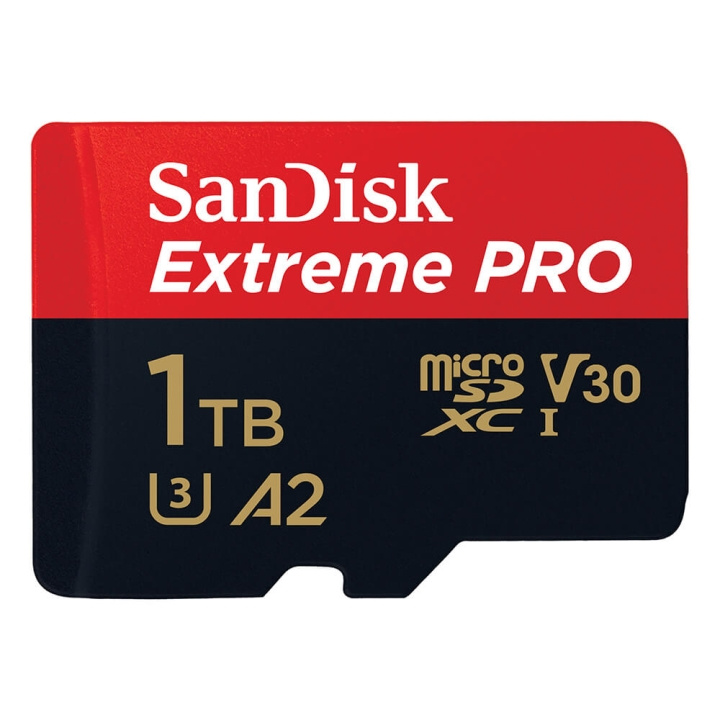 SanDisk MicroSDXC Extreme Pro 1TB 200MB/s A2 C10 V30 UHS-I i gruppen Elektronikk / Lagringsmedia / Minnekort / MicroSD/HC/XC hos TP E-commerce Nordic AB (C06668)
