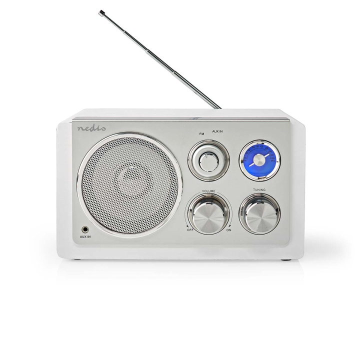 Nedis FM-radio | Bord design | FM | Nettstrøm drevet | Analog | 15 W | IP20 | Hvit i gruppen Elektronikk / Lyd & Bilde / Hjemmekino, HiFi og bærbar / Radio & Vekkerklokker / Radio hos TP E-commerce Nordic AB (C06762)