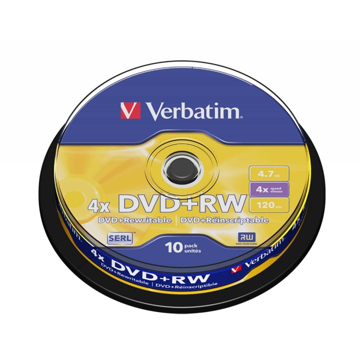 DVD+RW 4x 4.7GB 10 Pakke Spindel Matt Sølv i gruppen Elektronikk / Lagringsmedia / CD/DVD/BD-plater / DVD-RW hos TP E-commerce Nordic AB (C06772)