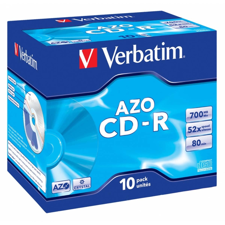 CD-R DataLifePlus AZO 52x 700MB 10 Pakke Jewel Case Crystal i gruppen Elektronikk / Lagringsmedia / CD/DVD/BD-plater / CD-R hos TP E-commerce Nordic AB (C06776)