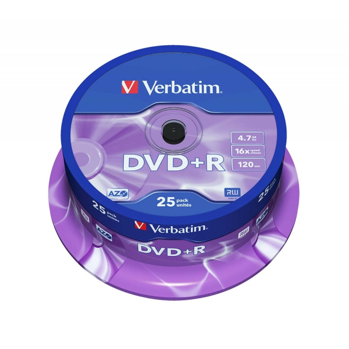 DVD+R AZO 16x 4.7GB 25 Pakke Spindel Matt Sølv i gruppen Elektronikk / Lagringsmedia / CD/DVD/BD-plater / DVD-R hos TP E-commerce Nordic AB (C06788)