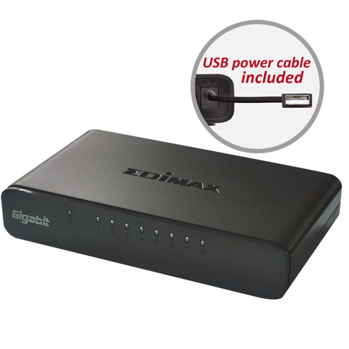 Edimax Network Bryter Gigabit 8-Port i gruppen Datautstyr / Nettverk / Switcher hos TP E-commerce Nordic AB (C06799)