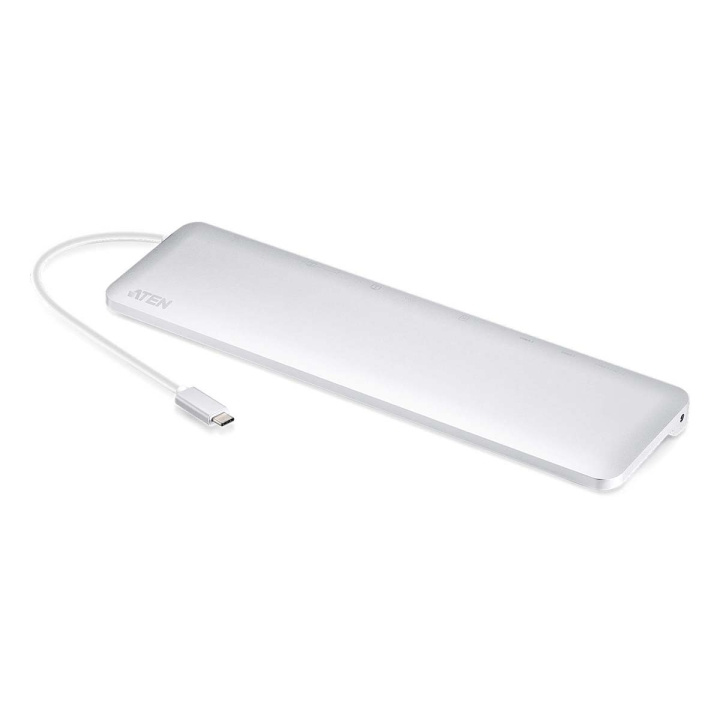 ATEN Dockningsstation USB-C™ 1x DisplayPort Female / 1x HDMI Type A Female / 1x VGA Female Gigabit Dockning 11-port Sølv i gruppen Datautstyr / Bærbare datamaskiner og tilbehør / Dokkingstasjoner hos TP E-commerce Nordic AB (C06822)