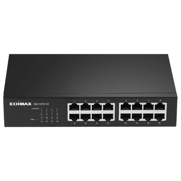 Edimax 16-porters Gigabit-svitsj svart i gruppen Datautstyr / Nettverk / Switcher / 10/100/1000Mbps hos TP E-commerce Nordic AB (C06830)