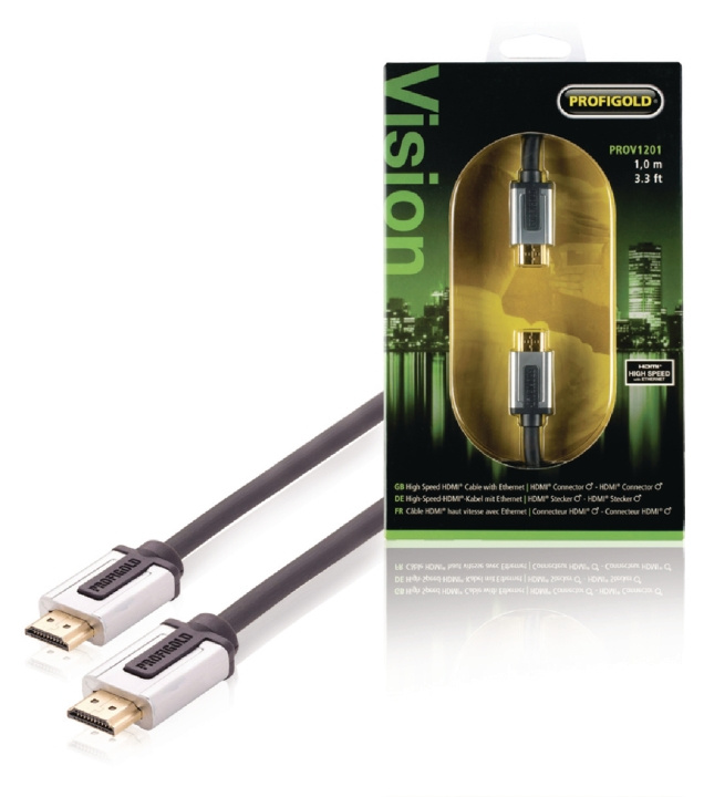 Nedis High Speed HDMI-Kabel med Ethernet HDMI Kontakt - HDMI Kontakt 1.00 m Sort i gruppen Elektronikk / Kabler og adaptere / HDMI / Kabler hos TP E-commerce Nordic AB (C06854)
