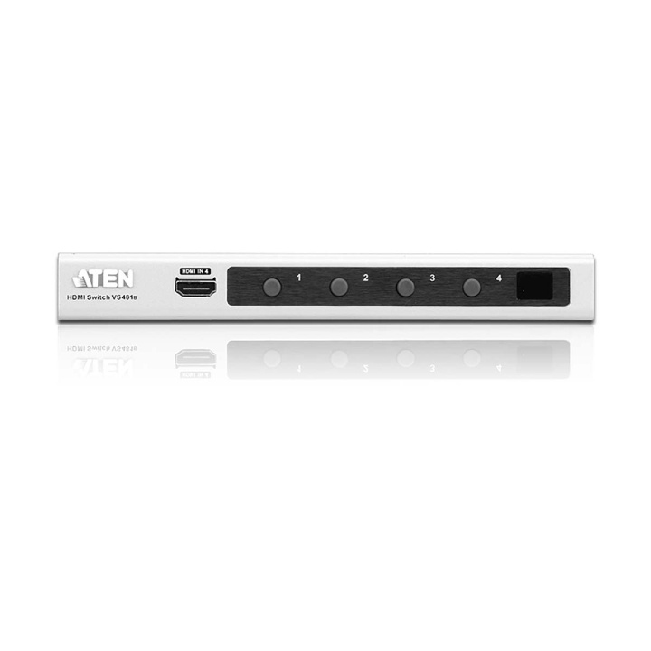 4-Port 4K HDMI Bryter Sølv i gruppen Datautstyr / Kabler og adaptere / HDMI/VGA/DVI-switcher hos TP E-commerce Nordic AB (C06886)