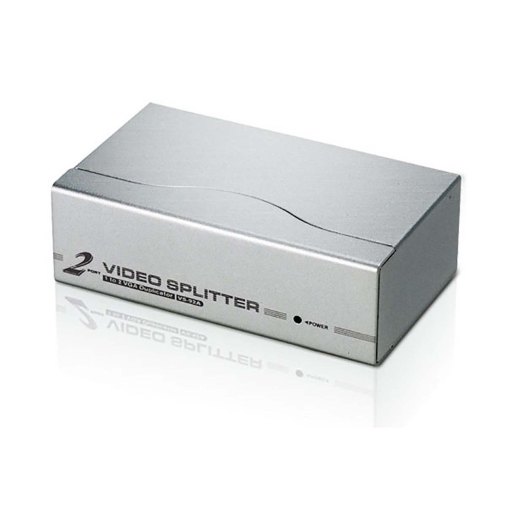 ATEN 2-port VGA-Delare Silver i gruppen Datautstyr / Kabler og adaptere / VGA / Adaptere hos TP E-commerce Nordic AB (C06901)