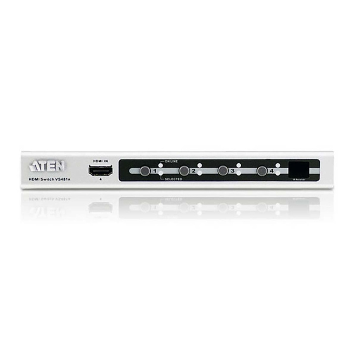 4-Port HDMI Bryter Sølv i gruppen Datautstyr / Kabler og adaptere / HDMI/VGA/DVI-switcher hos TP E-commerce Nordic AB (C06906)