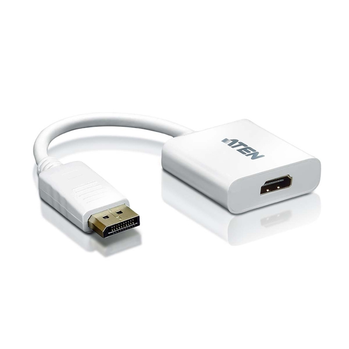 ATEN Displaykabel DisplayPort hane - HDMI Hona 0,15 m Vit i gruppen Elektronikk / Kabler og adaptere / HDMI / Adaptere hos TP E-commerce Nordic AB (C06912)