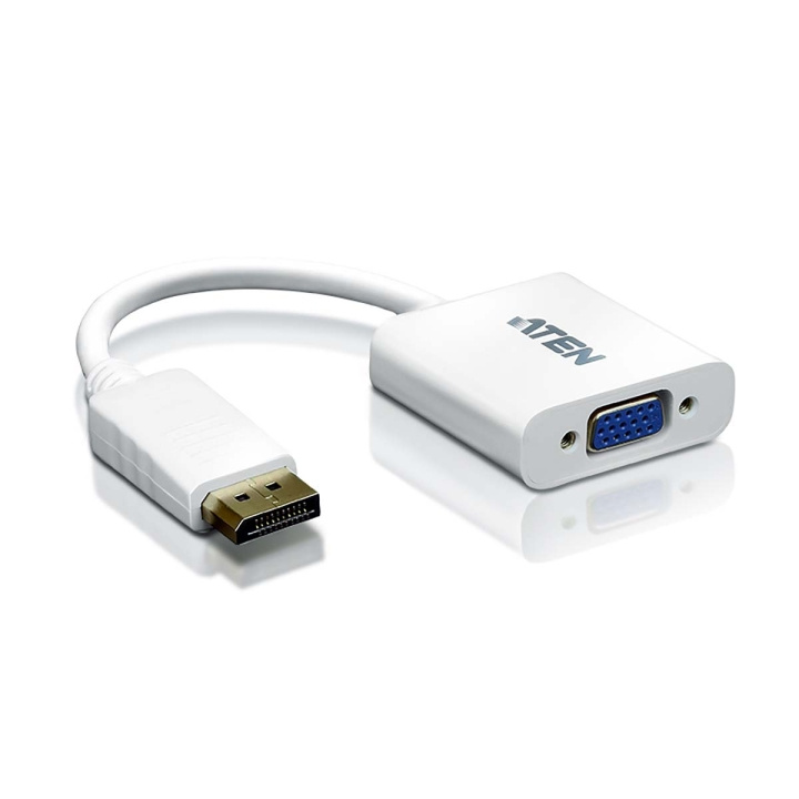 ATEN Displaykabel DisplayPort hane - VGA Hona 0,15 m Vit i gruppen Datautstyr / Kabler og adaptere / DisplayPort / Adaptere hos TP E-commerce Nordic AB (C06915)