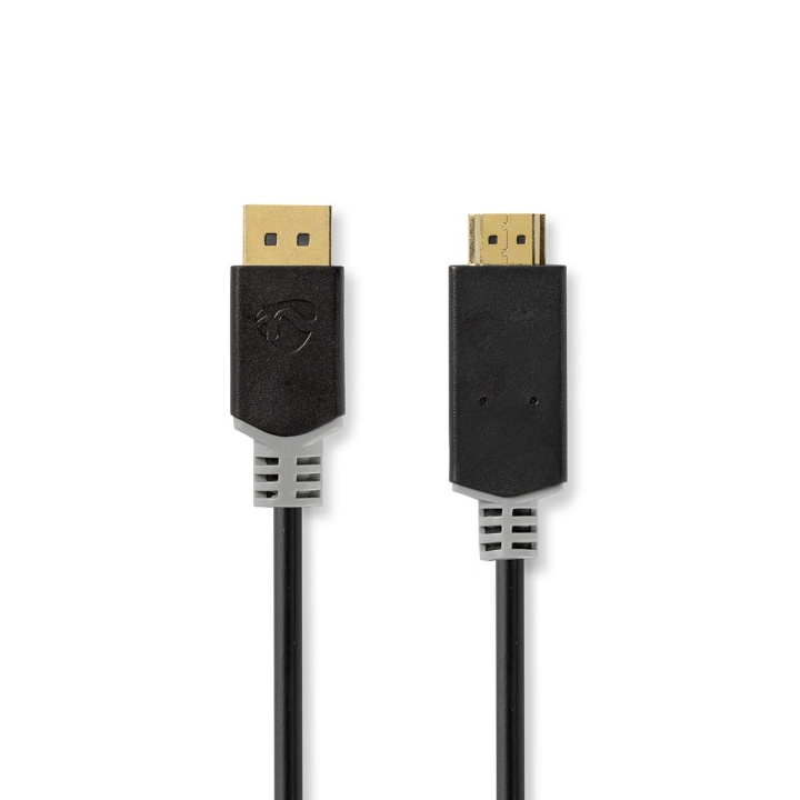 Nedis Displayport-kabel | DisplayPort Han | HDMI ™ -kontakt | 4K@30Hz | Gull belagt | 2.00 m | Rund | PVC | Antrasitt | Boks i gruppen Elektronikk / Kabler og adaptere / HDMI / Kabler hos TP E-commerce Nordic AB (C06945)