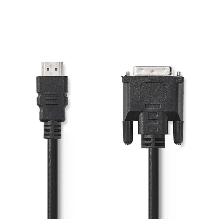 Nedis HDMI™ Cable | HDMI ™ -kontakt | DVI-D 24+1-Pin Han | 1080p | Nikkel belagt | 5.00 m | Rett | PVC | Sort | Konvolutt i gruppen Elektronikk / Kabler og adaptere / HDMI / Kabler hos TP E-commerce Nordic AB (C06968)