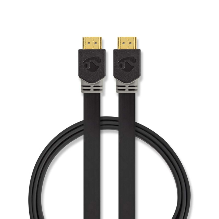 High Speed HDMI™ kabel med Ethernet | HDMI™ Kontakt | HDMI™ Kontakt | 4K@60Hz | 18 Gbps | 2,00 m | Platt | PVC | Antracit | Kartong med fönster i gruppen Elektronikk / Kabler og adaptere / HDMI / Kabler hos TP E-commerce Nordic AB (C06991)