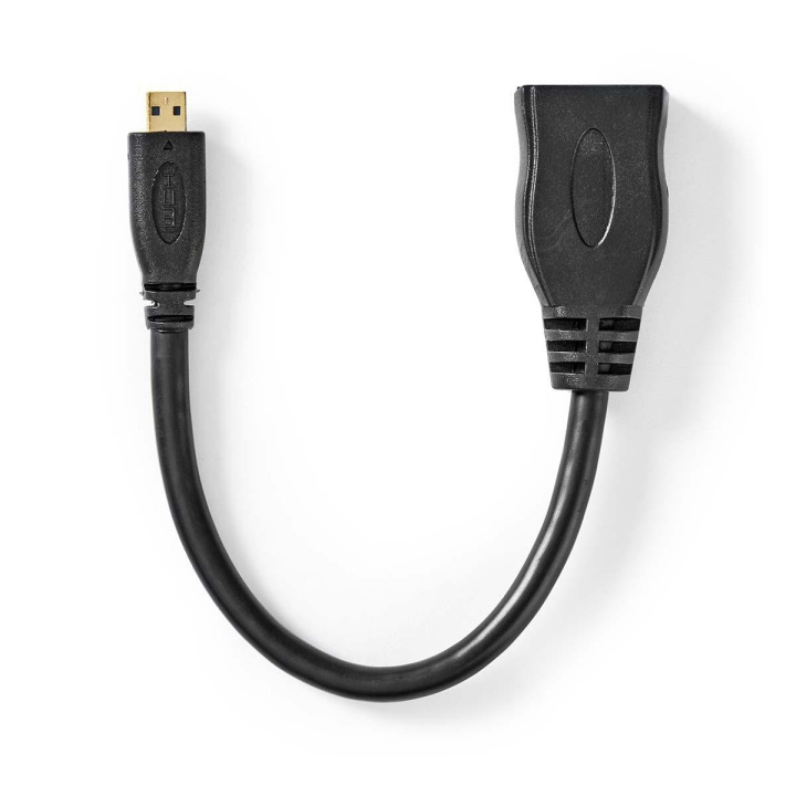 Nedis High Speed ​​HDMI ™ kabel med Ethernet | HDMI ™ mikrokontakt | HDMI™ Output | 4K@30Hz | 10.2 Gbps | 0.20 m | Rund | PVC | Sort | Plastpose i gruppen Elektronikk / Kabler og adaptere / HDMI / Kabler hos TP E-commerce Nordic AB (C07007)