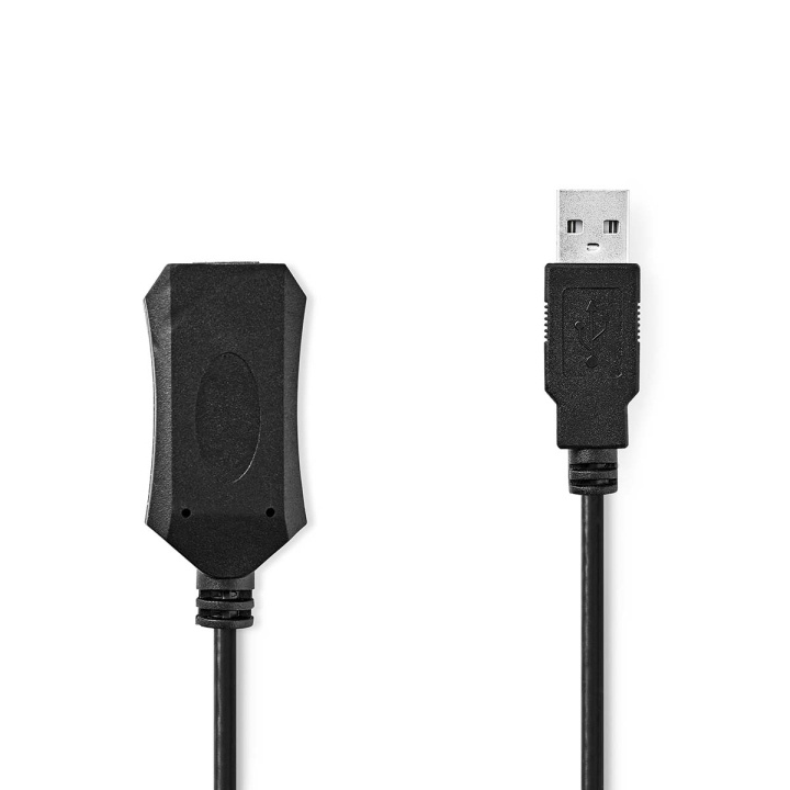 Aktiv USB-kabel | USB 2.0 | USB-A Han | USB-A Hun | 480 Mbps | 10.0 m | Rund | Nikkel belagt | PVC | Kobber | Konvolutt i gruppen Datautstyr / Kabler og adaptere / USB / USB-A / Kabler hos TP E-commerce Nordic AB (C07061)