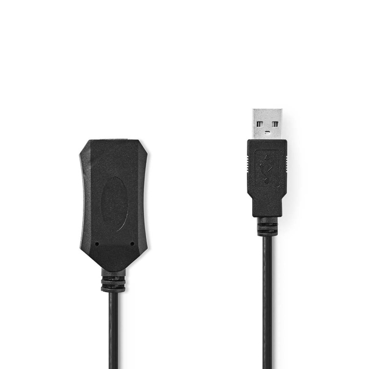 Aktiv USB-kabel | USB 2.0 | USB-A Han | USB-A Hun | 480 Mbps | 20.0 m | Rund | Nikkel belagt | PVC | Kobber | Plastpose i gruppen Datautstyr / Kabler og adaptere / USB / USB-A / Kabler hos TP E-commerce Nordic AB (C07062)