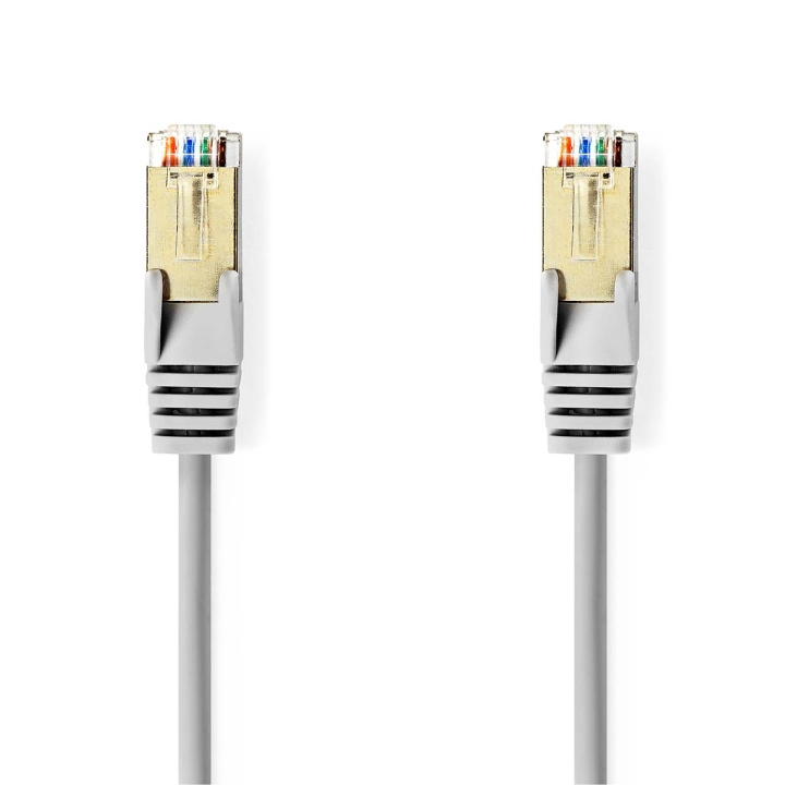 Cat 5e kabel | SF/UTP | RJ45 Han | RJ45 Han | 0.30 m | Rund | PVC | Grå | Plastpose i gruppen Datautstyr / Kabler og adaptere / Nettverk / Cat5e hos TP E-commerce Nordic AB (C07093)