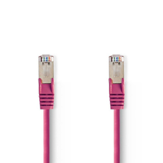 Nedis CAT5e nettverkskabel | SF/UTP | RJ45 Han | RJ45 Han | 3.00 m | Rund | PVC | Rosa | Plastpose