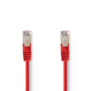Nedis CAT5e nettverkskabel | SF/UTP | RJ45 Han | RJ45 Han | 15.0 m | Rund | PVC | Rød | Plastpose