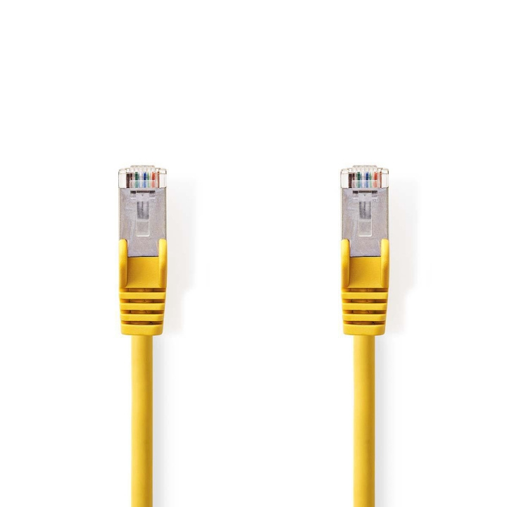 Cat 5e kabel | SF/UTP | RJ45 Han | RJ45 Han | 1.00 m | Rund | PVC | Gul | Plastpose i gruppen Datautstyr / Kabler og adaptere / Nettverk / Cat5e hos TP E-commerce Nordic AB (C07146)