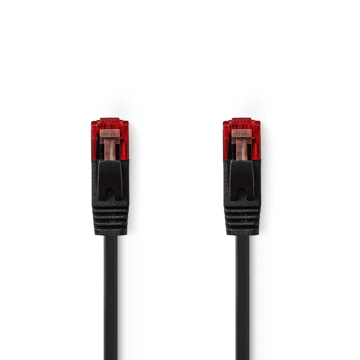 Nedis CAT6 Nettverkskabel | RJ45 Han | RJ45 Han | U/UTP | 2.00 m | Snagless | Flatt | PVC | Sort | Konvolutt i gruppen Datautstyr / Kabler og adaptere / Nettverk / Cat6 hos TP E-commerce Nordic AB (C07176)