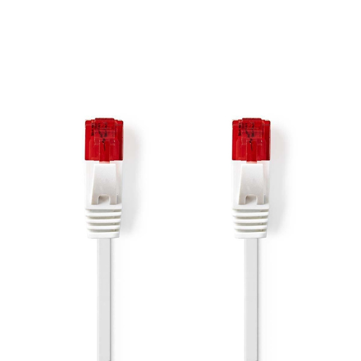 Nedis CAT6 Nettverkskabel | RJ45 Han | RJ45 Han | U/UTP | 3.00 m | Snagless | Flatt | PVC | Hvit | Konvolutt i gruppen Datautstyr / Kabler og adaptere / Nettverk / Cat6 hos TP E-commerce Nordic AB (C07181)