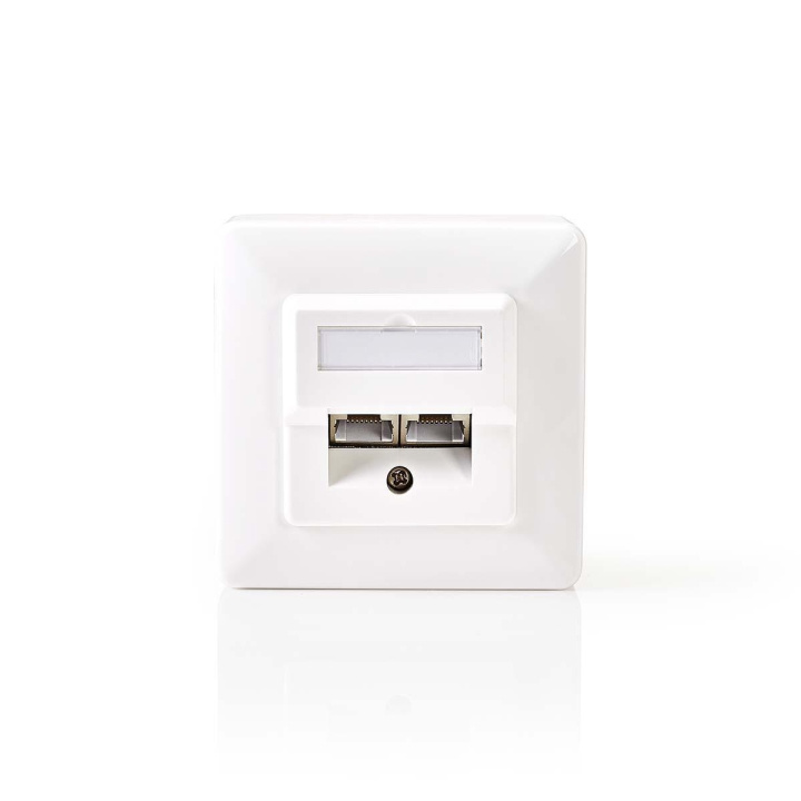 Nedis Nettverksveggboks | I veggen | 2-Port port(s) | CAT5e | Rett | Hunn | Gull belagt | PVC | Hvit | Konvolutt i gruppen Datautstyr / Kabler og adaptere / Nettverk / Stikkontakter hos TP E-commerce Nordic AB (C07327)