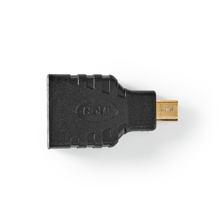 Nedis HDMI™ Adapter | HDMI ™ mikrokontakt | HDMI™ Hun | Gull belagt | Rett | ABS | Sort | 1 stk. | Plastpose i gruppen Elektronikk / Kabler og adaptere / HDMI / Adaptere hos TP E-commerce Nordic AB (C07385)