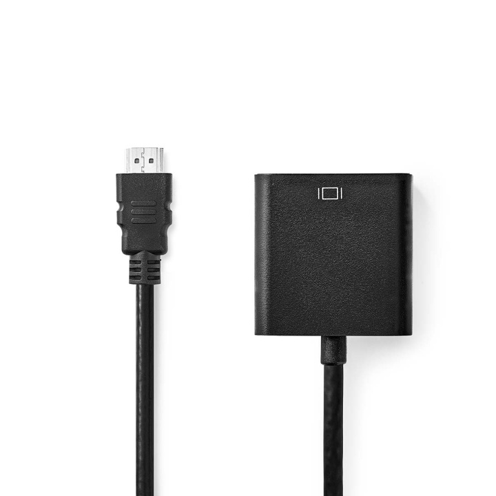 Nedis HDMI™ Adapter | HDMI ™ -kontakt | VGA Hun 15p / 3.5 mm Hun | Nikkel belagt | Rett | PVC | Sort | 1 stk. | Boks i gruppen Elektronikk / Kabler og adaptere / HDMI / Kabler hos TP E-commerce Nordic AB (C07432)