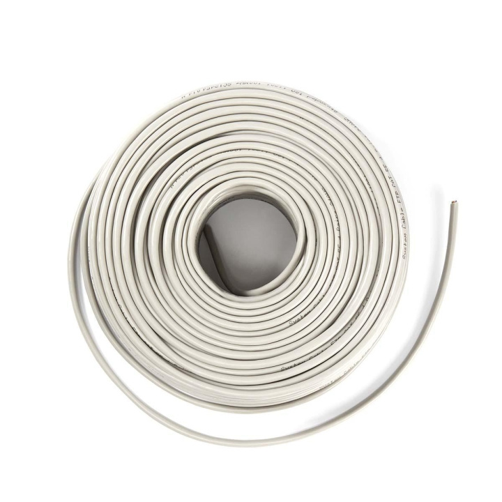 Nedis Nettverkskabelen Roll | CAT6 | Strandet | F/UTP | Kobber | 100.0 m | Innendørs | Rund | PVC | Grå | Gaveeske i gruppen Datautstyr / Kabler og adaptere / Nettverk / Cat6 hos TP E-commerce Nordic AB (C07499)