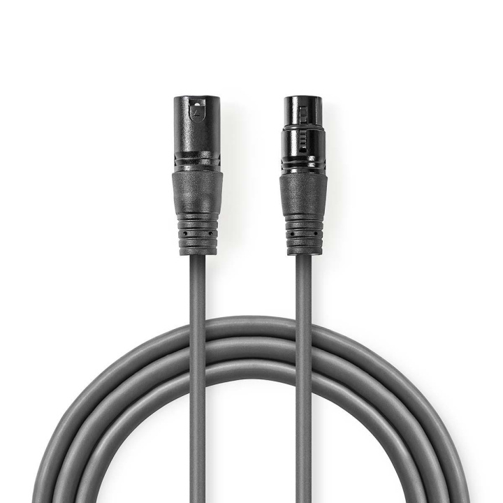DMX Adapter Cable | XLR 3-Pin Han | XLR 3-Pin Hun | Nikkel belagt | 0.50 m | Rund | PVC | Mørk Grå i gruppen Elektronikk / Kabler og adaptere / Lyd analog / Adaptere hos TP E-commerce Nordic AB (C07574)