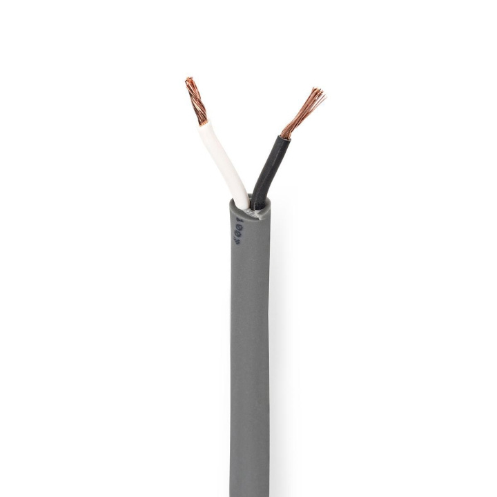 Nedis Speaker Cable | 2 x 1.50 mm² | Kobber | 100.0 m | Rund | PVC | Mørk Grå | Rull i gruppen Elektronikk / Lyd & Bilde / Høyttalere & tilbehør / Tilbehør hos TP E-commerce Nordic AB (C07583)