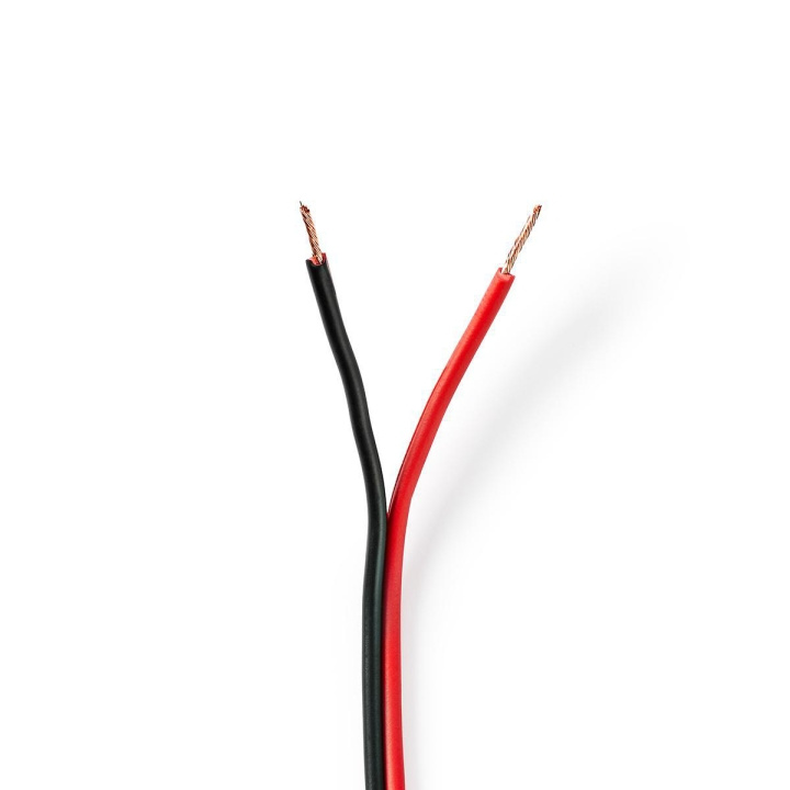 Nedis Speaker Cable | 2x 0.75 mm² | Kobber | 25.0 m | Rund | PVC | Rød / Sort | Rull i gruppen Elektronikk / Lyd & Bilde / Høyttalere & tilbehør / Tilbehør hos TP E-commerce Nordic AB (C07643)