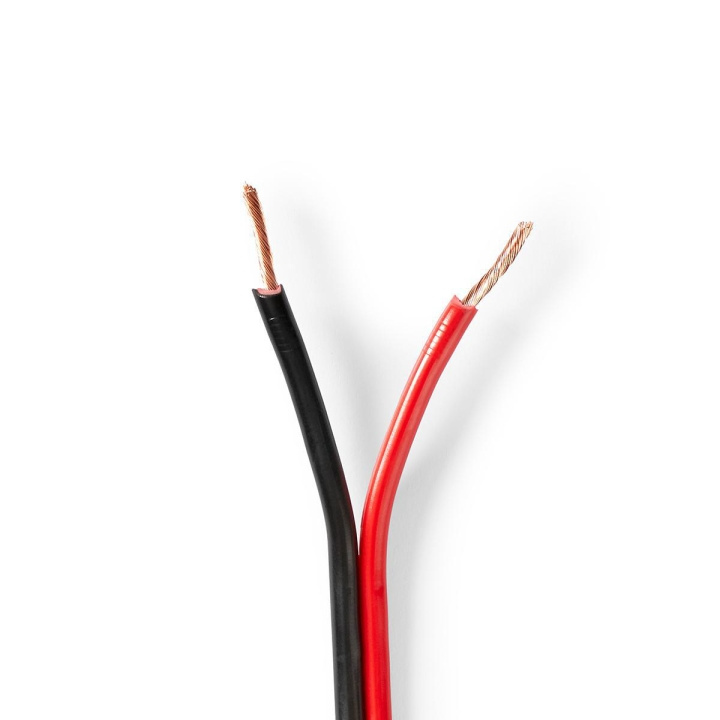Nedis Speaker Cable | 2x 1.50 mm² | Kobber | 25.0 m | Rund | PVC | Rød / Sort | Rull i gruppen Elektronikk / Lyd & Bilde / Høyttalere & tilbehør / Tilbehør hos TP E-commerce Nordic AB (C07649)