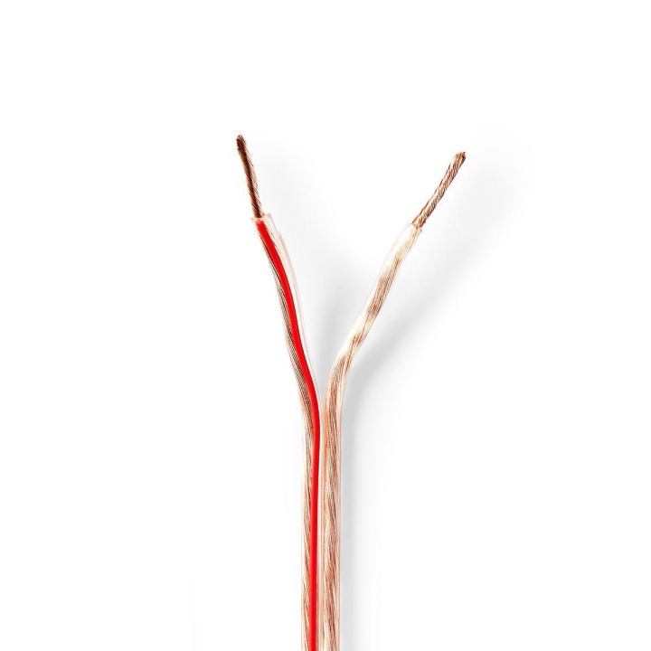 Nedis Speaker Cable | 2 x 1.50 mm² | Kobber | 100.0 m | Rund | PVC | Gjennomsiktig | Rull i gruppen Elektronikk / Lyd & Bilde / Høyttalere & tilbehør / Tilbehør hos TP E-commerce Nordic AB (C07655)