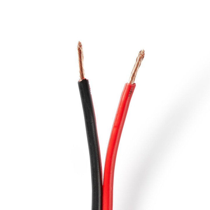 Speaker Cable | 2x 2.50 mm² | Kobber | 25.0 m | Rund | PVC | Rød / Sort | Rull i gruppen Elektronikk / Lyd & Bilde / Høyttalere & tilbehør / Tilbehør hos TP E-commerce Nordic AB (C07658)