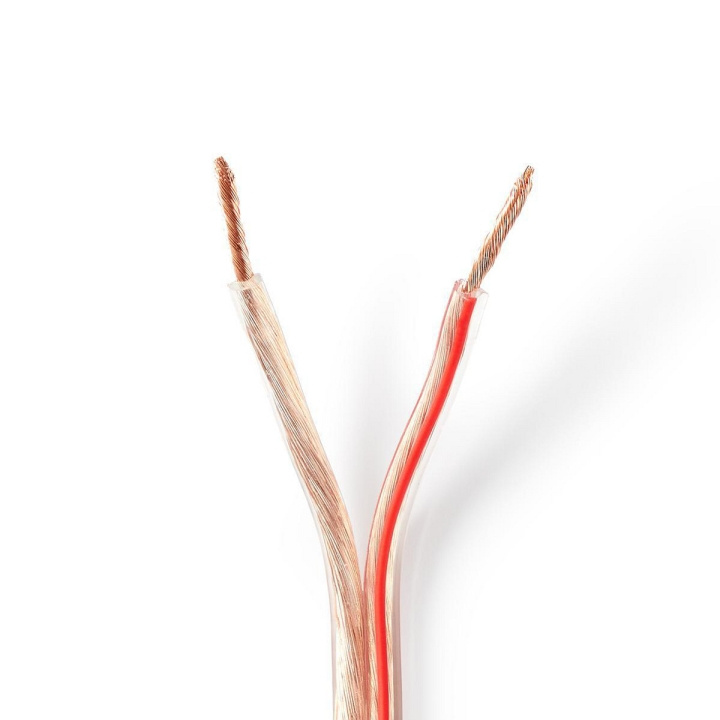 Nedis Speaker Cable | 2x 2.50 mm² | Kobber | 15.0 m | Rund | PVC | Gjennomsiktig | Rull i gruppen Elektronikk / Lyd & Bilde / Høyttalere & tilbehør / Tilbehør hos TP E-commerce Nordic AB (C07660)