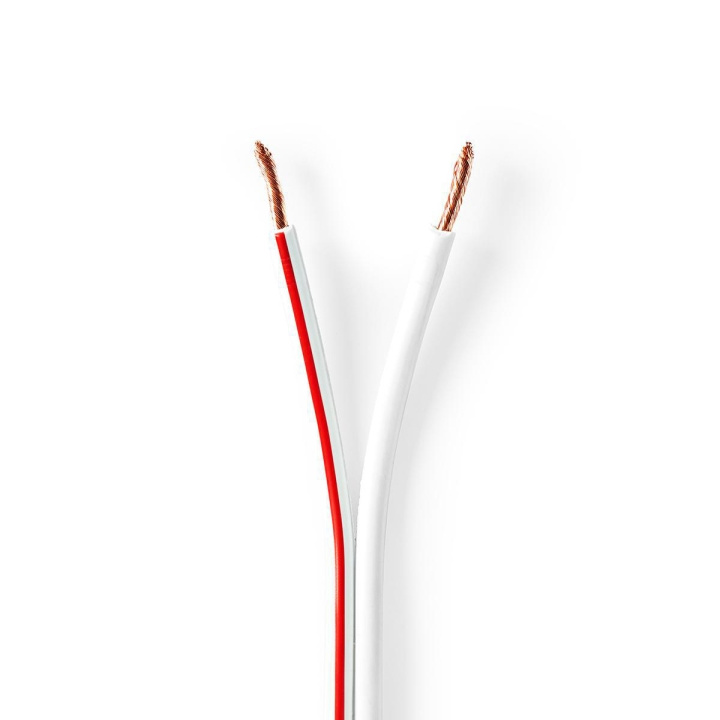Nedis Speaker Cable | 2x 2.50 mm² | Kobber | 100.0 m | Rund | PVC | Hvit | Rull i gruppen Elektronikk / Lyd & Bilde / Høyttalere & tilbehør / Tilbehør hos TP E-commerce Nordic AB (C07664)
